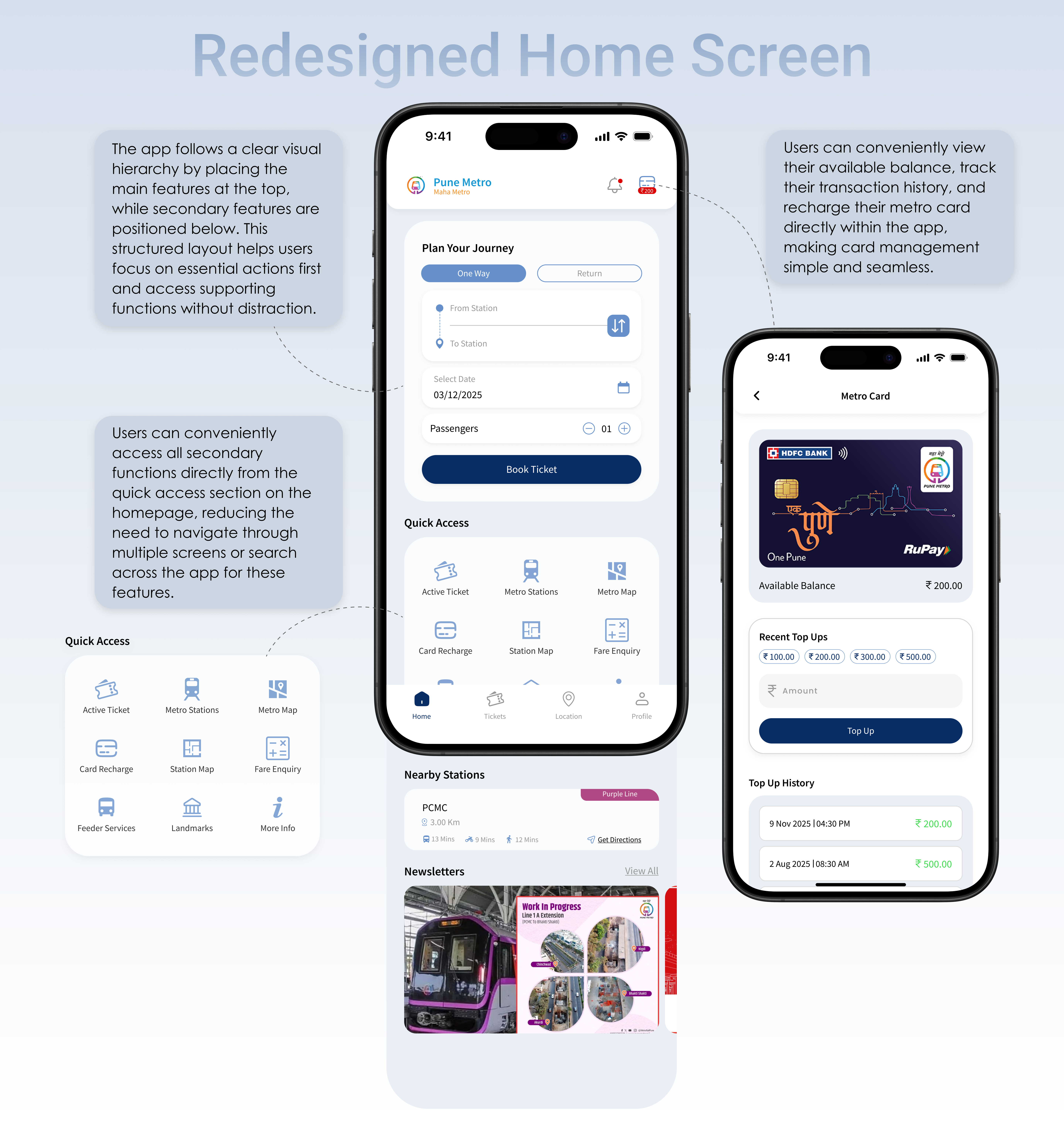 Redesigning Pune Metro App project image